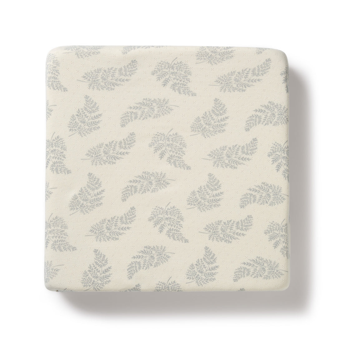 Wilson and Frenchy Forever Ferns Organic Pointelle Cot Sheet