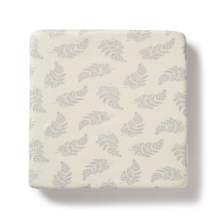 Wilson and Frenchy Forever Ferns Organic Pointelle Cot Sheet