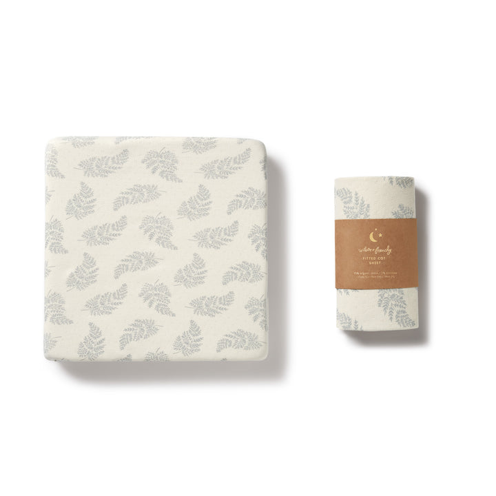 Wilson and Frenchy Forever Ferns Organic Pointelle Cot Sheet