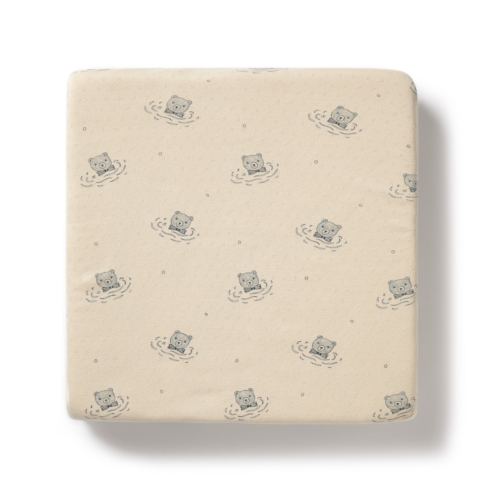 Wilson and Frenchy Little Bear Organic Pointelle Cot Sheet