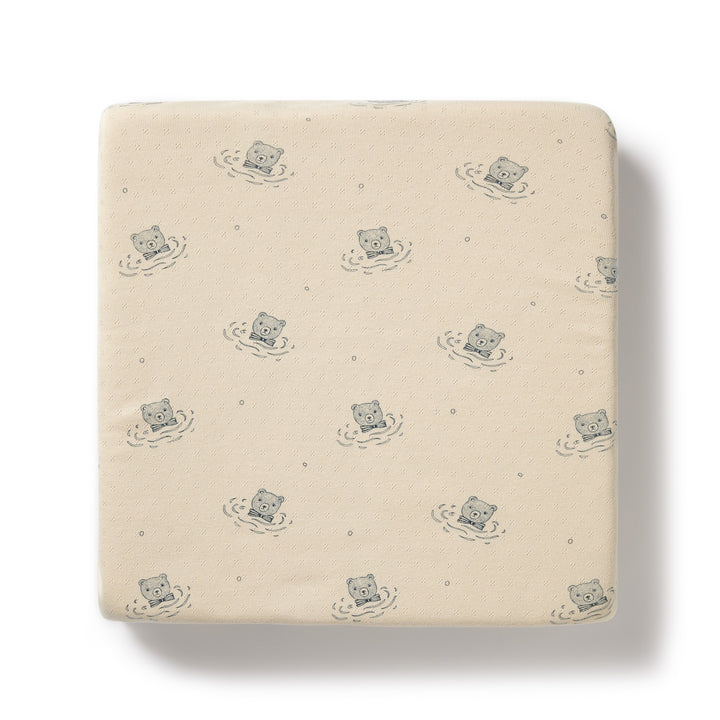 Wilson and Frenchy Little Bear Organic Pointelle Cot Sheet