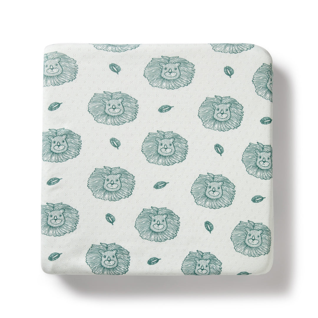 Wilson and Frenchy Little Lion Organic Pointelle Cot Sheet