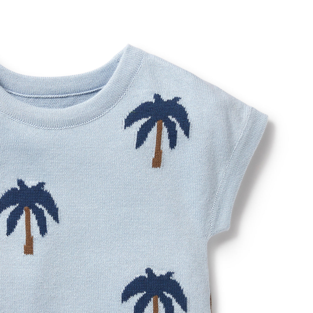 Wilson and Frenchy Little Palm Organic Knitted Growsuit