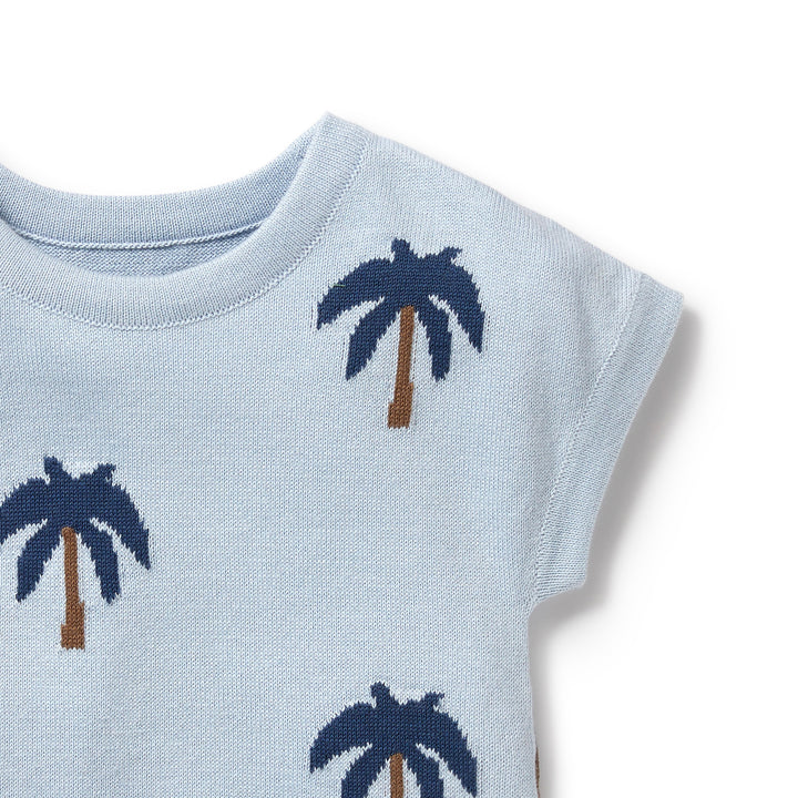 Wilson and Frenchy Little Palm Organic Knitted Growsuit