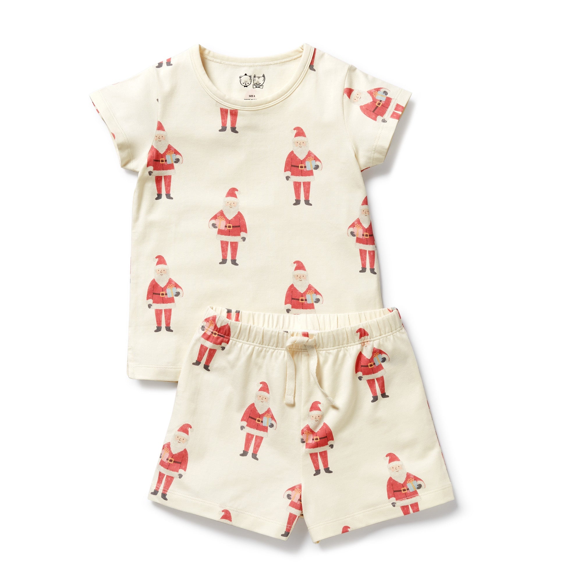 Wilson & Frenchy Organic Short Sleeved Pyjamas - Ho Ho Ho