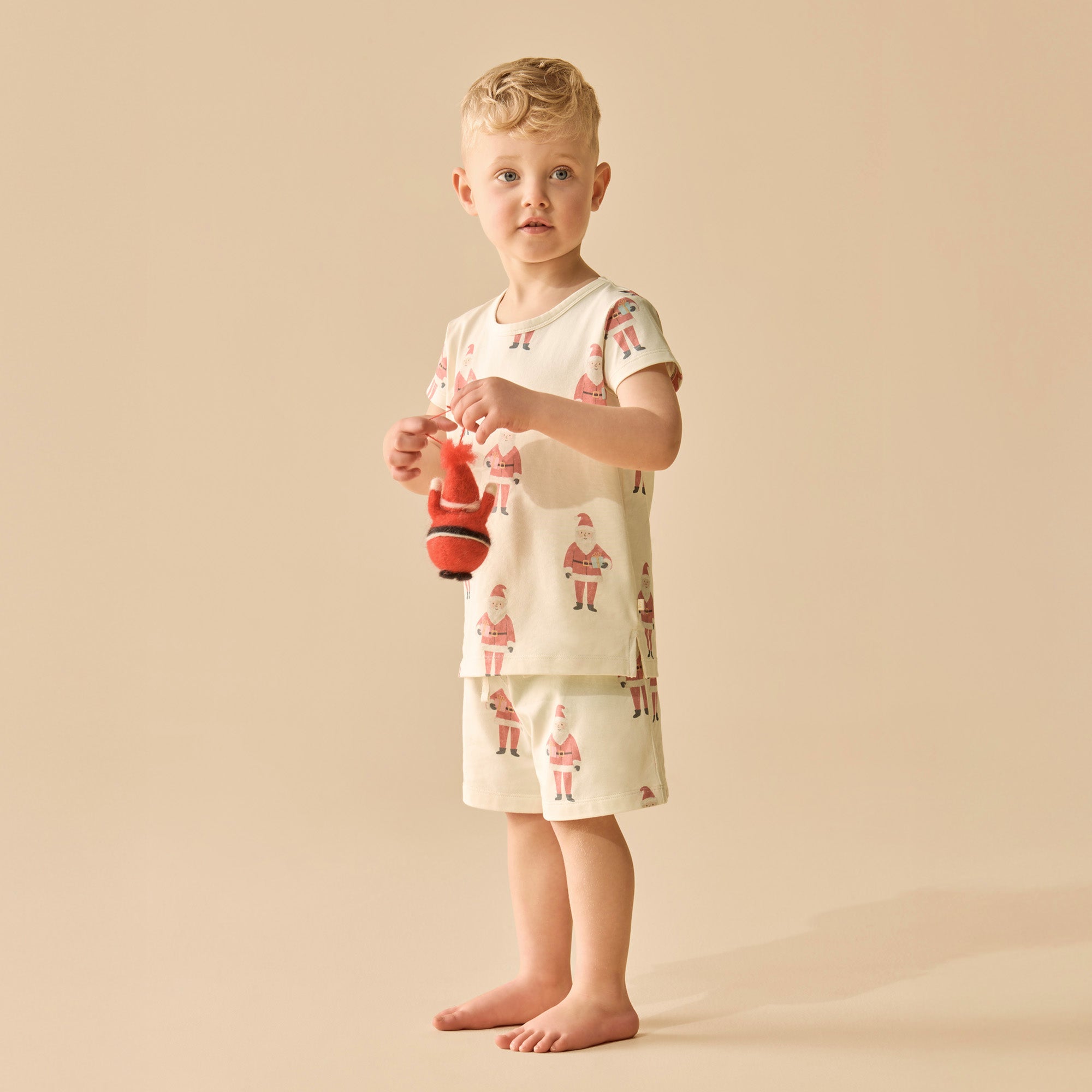 Wilson & Frenchy Organic Short Sleeved Pyjamas - Ho Ho Ho