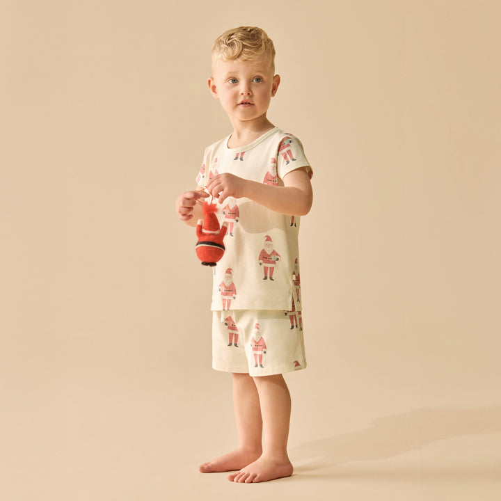 Wilson & Frenchy Organic Short Sleeved Pyjamas - Ho Ho Ho