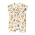Organic Boyleg Zipsuit - Holly Jolly Magic