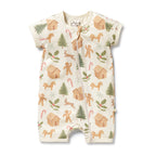 Organic Boyleg Zipsuit - Holly Jolly Magic