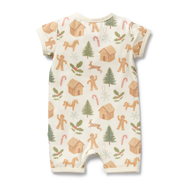 Wilson & Frenchy Organic Boyleg Zipsuit - Holly Jolly Magic