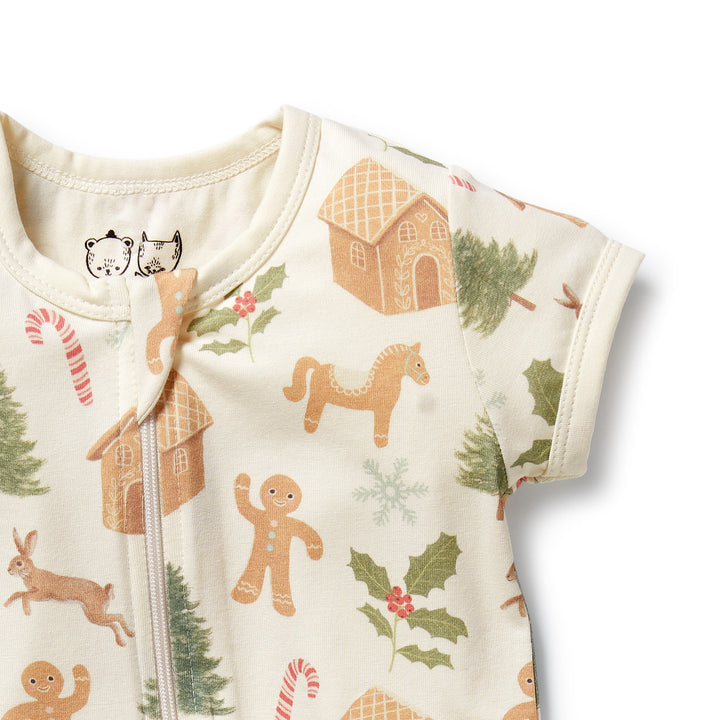 Wilson & Frenchy Organic Boyleg Zipsuit - Holly Jolly Magic