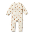 Organic Crinkle Zipsuit with Feet - Spice & Nice