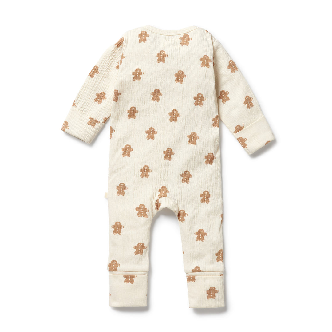 PRE-ORDER - Wilson & Frenchy Organic Crinkle Zipsuit with Feet - Spice & Nice