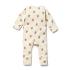 Organic Crinkle Zipsuit with Feet - Spice & Nice