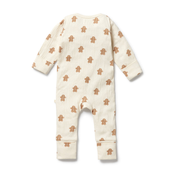 PRE-ORDER - Wilson & Frenchy Organic Crinkle Zipsuit with Feet - Spice & Nice