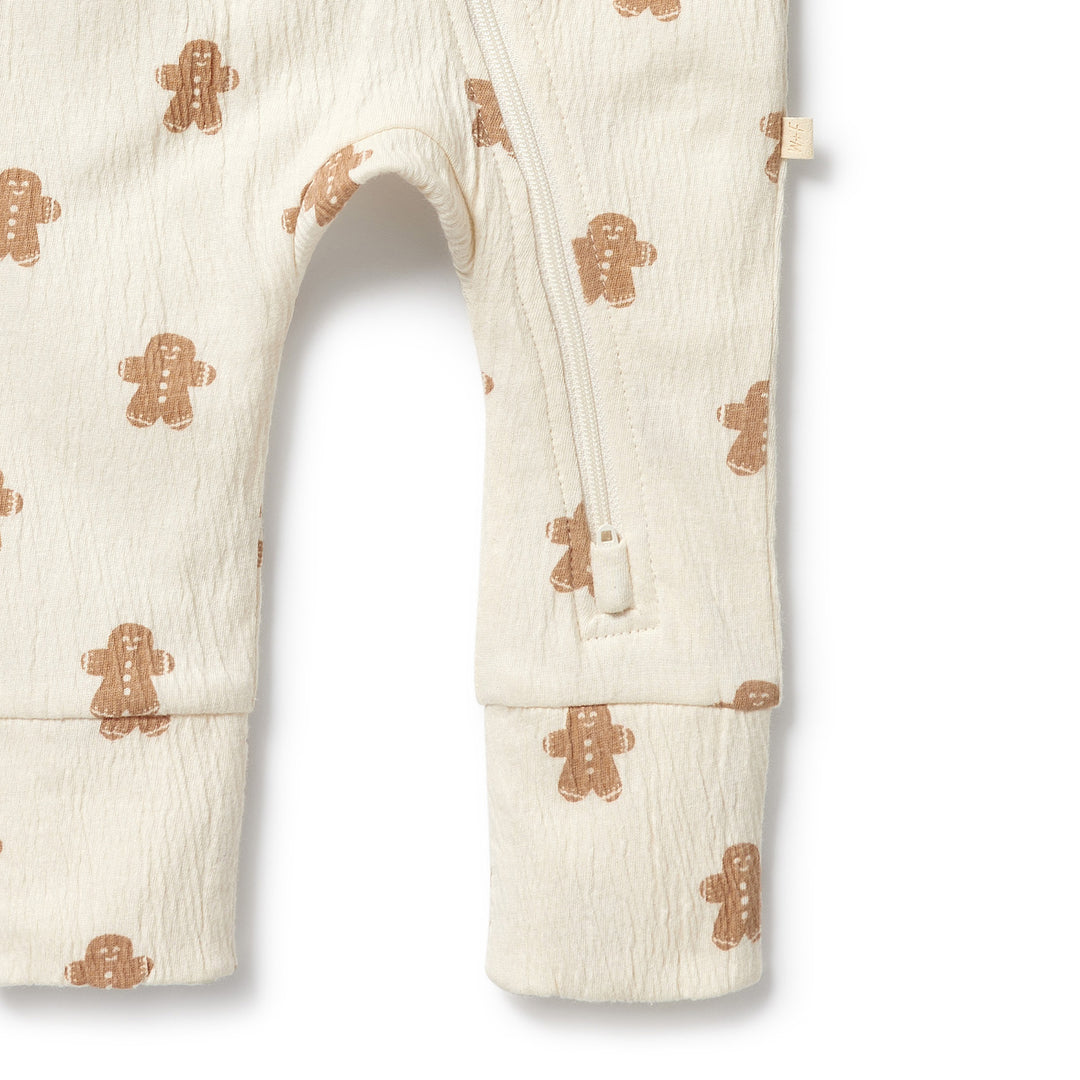PRE-ORDER - Wilson & Frenchy Organic Crinkle Zipsuit with Feet - Spice & Nice