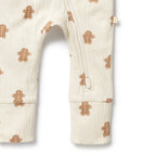 Organic Crinkle Zipsuit with Feet - Spice & Nice