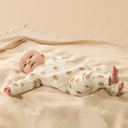 Organic Crinkle Zipsuit with Feet - Spice & Nice