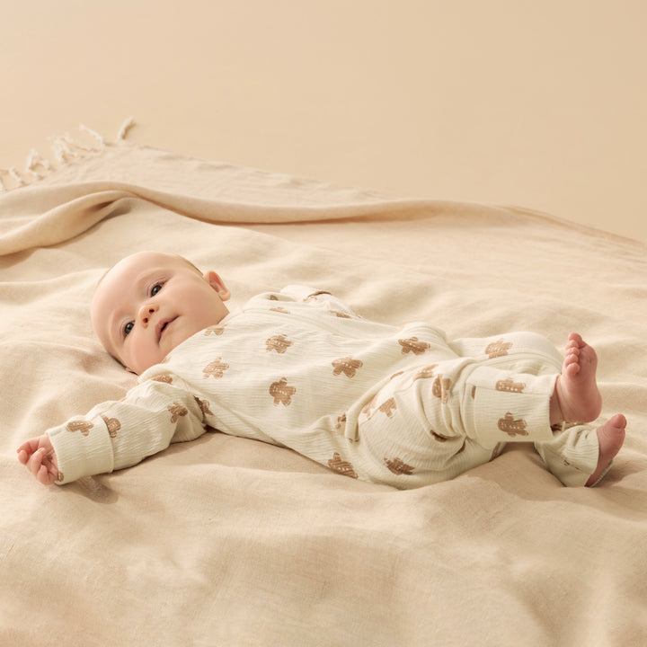 PRE-ORDER - Wilson & Frenchy Organic Crinkle Zipsuit with Feet - Spice & Nice