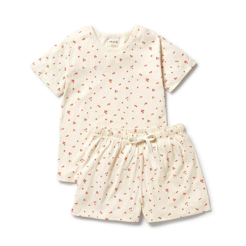 Wilson & Frenchy Organic Crinkle Women's Pyjamas - Jolly Holly