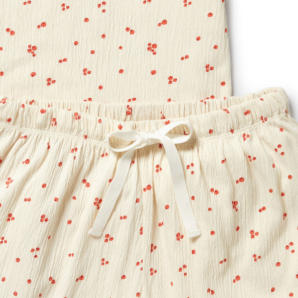 Wilson & Frenchy Organic Crinkle Women's Pyjamas - Jolly Holly