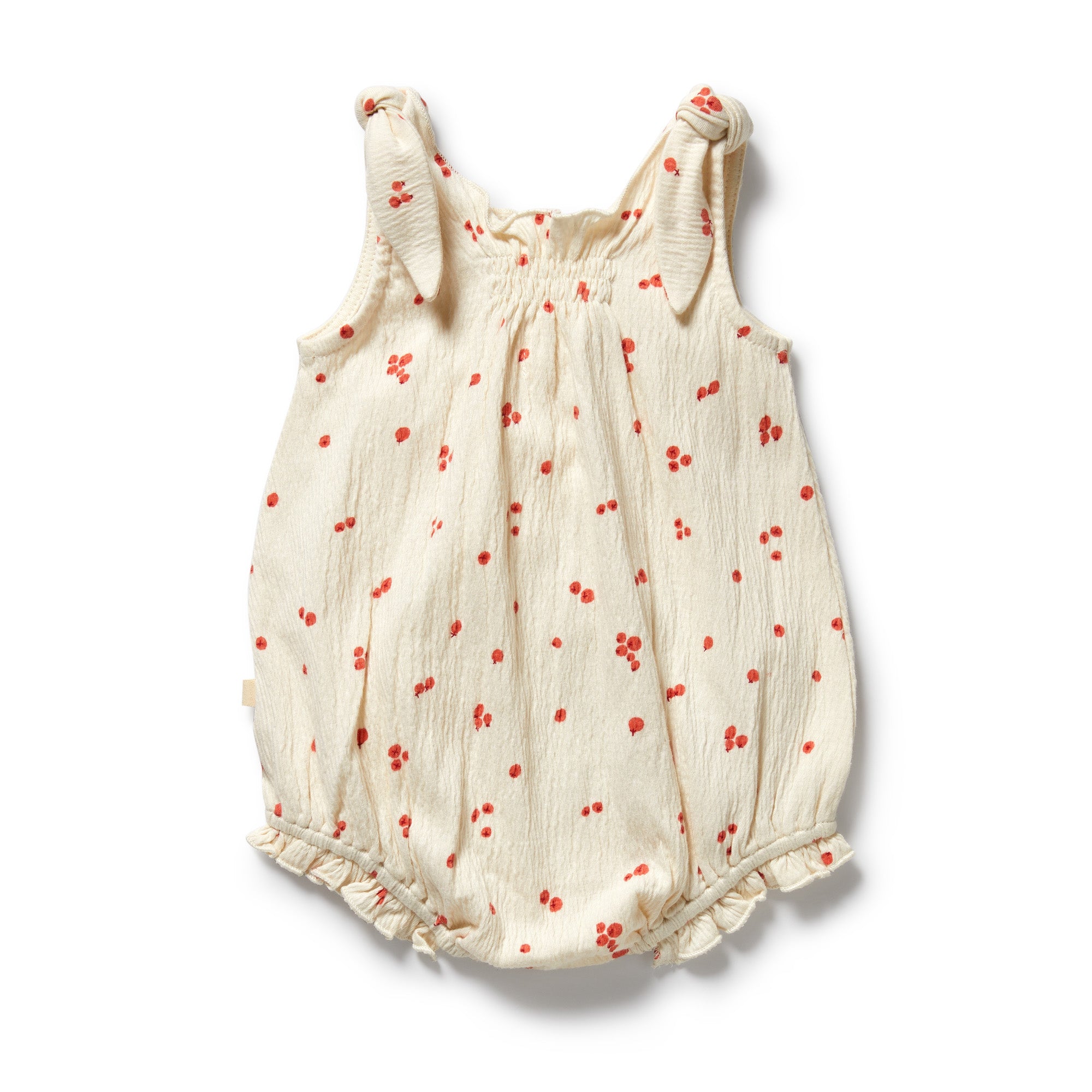 Wilson & Frenchy Organic Crinkle Tie Playsuit - Jolly Holly