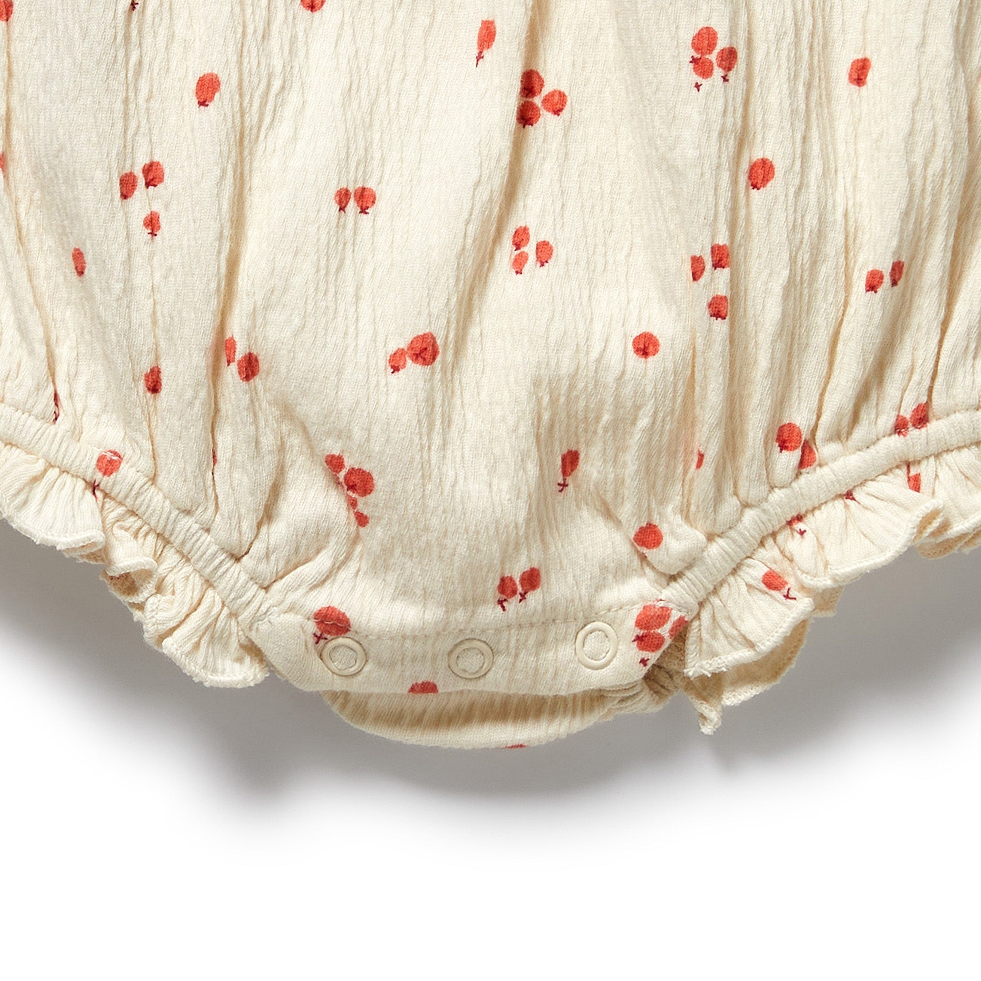 Wilson & Frenchy Organic Crinkle Tie Playsuit - Jolly Holly
