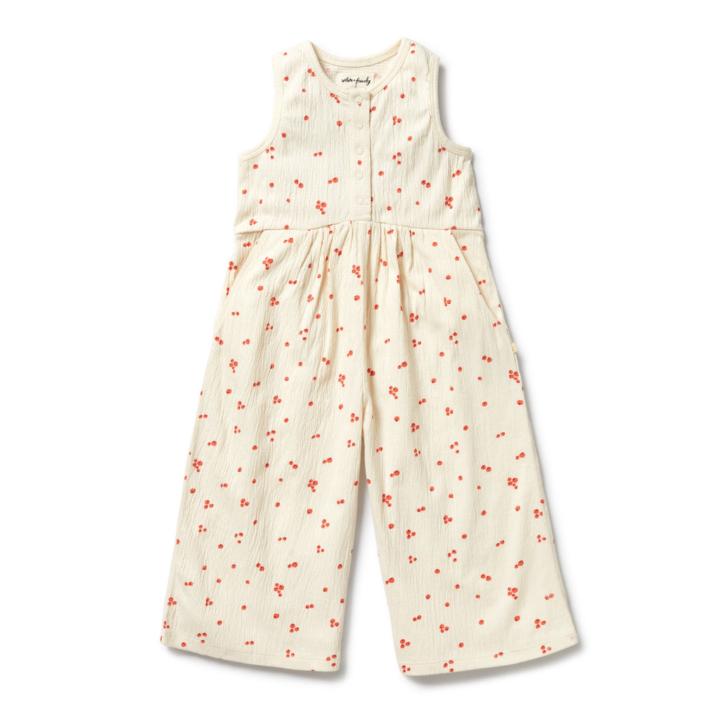 Wilson & Frenchy Organic Crinkle Jumpsuit - Jolly Holly
