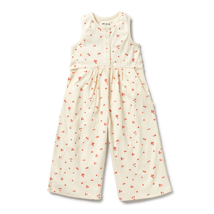 PRE-ORDER - Wilson & Frenchy Organic Crinkle Jumpsuit - Jolly Holly