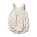 Organic Tie Playsuit - Daisy Bloom