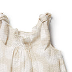 Organic Tie Playsuit - Daisy Bloom