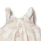 Organic Tie Playsuit - Daisy Bloom