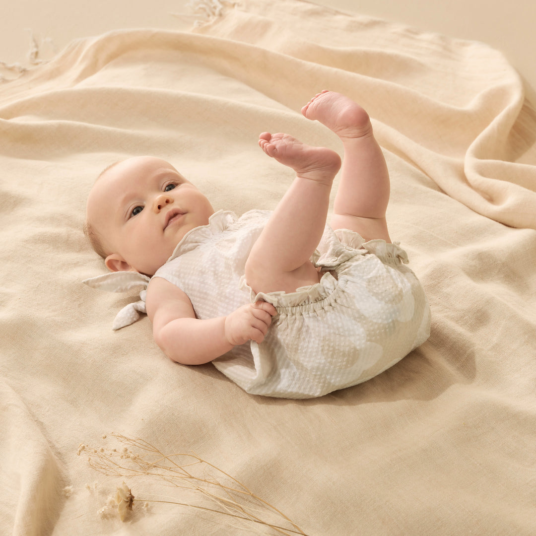Wilson & Frenchy Organic Tie Playsuit - Daisy Bloom