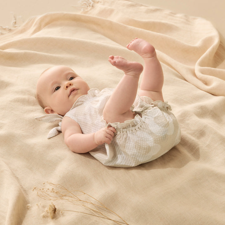 Wilson & Frenchy Organic Tie Playsuit - Daisy Bloom