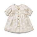 Organic Button Dress - Daisy Bloom