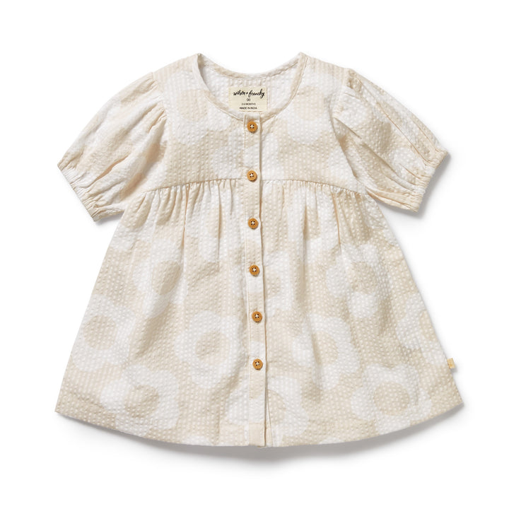 Wilson & Frenchy Organic Button Dress - Daisy Bloom