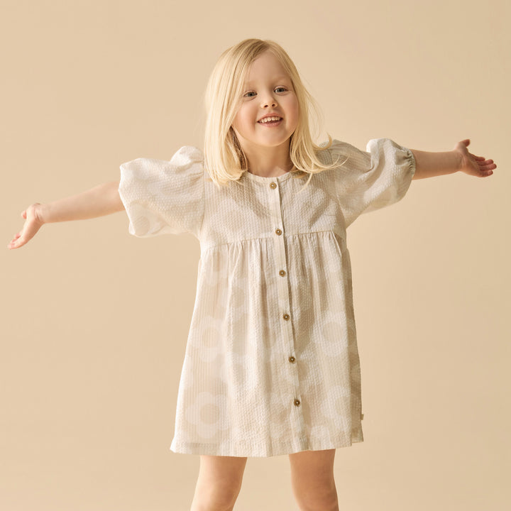Wilson & Frenchy Organic Button Dress - Daisy Bloom