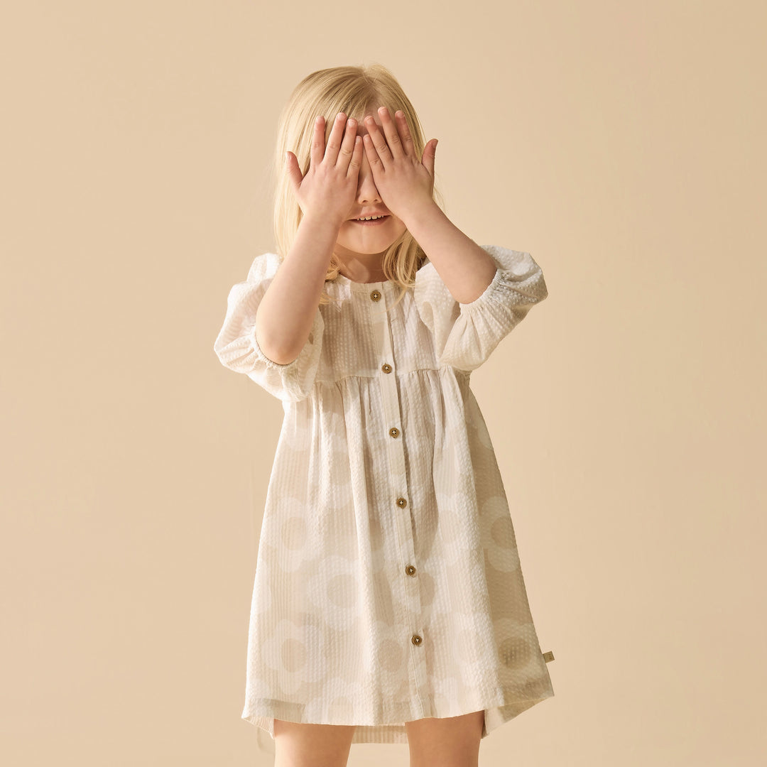 Wilson & Frenchy Organic Button Dress - Daisy Bloom