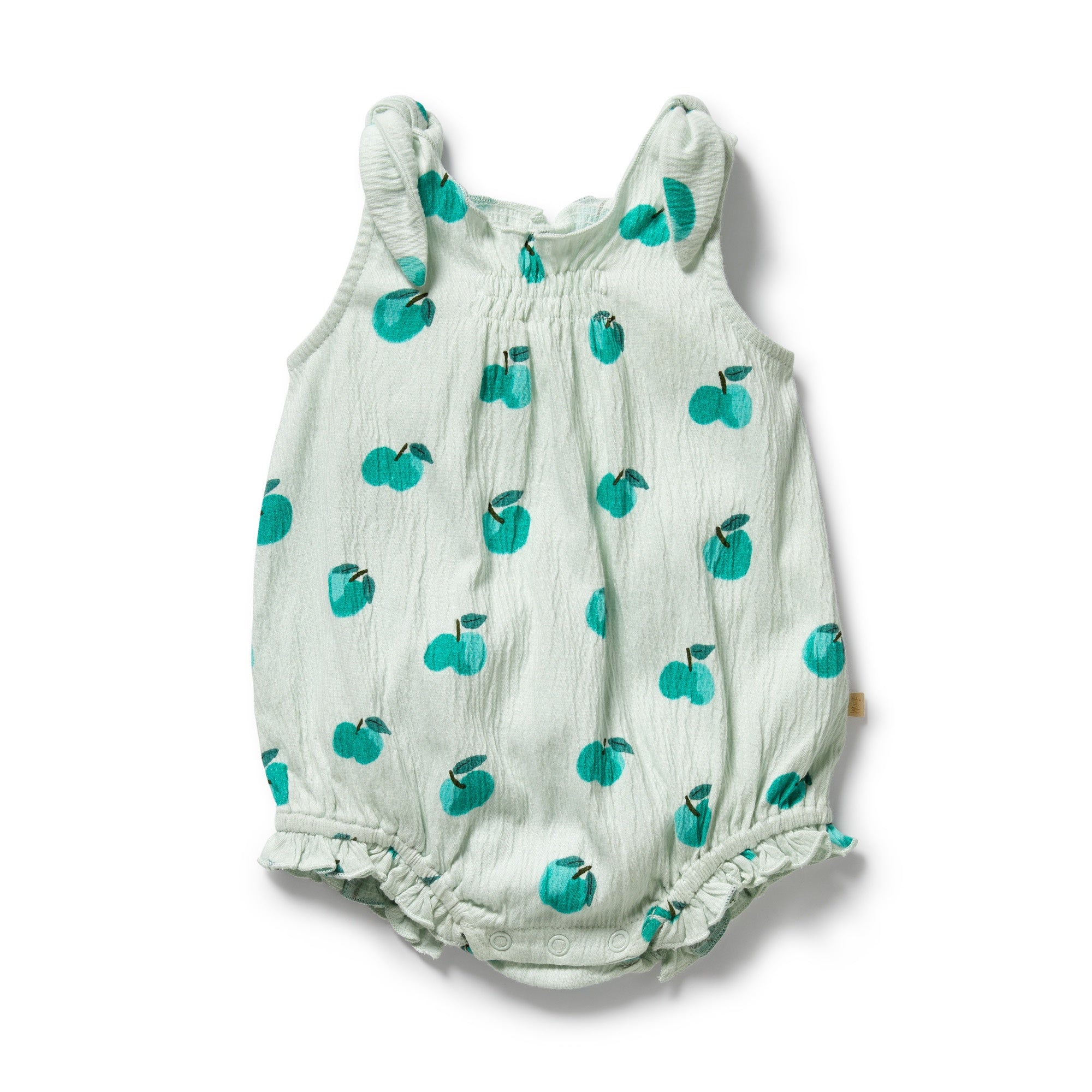 Wilson & Frenchy Organic Tie Playsuit - Apple Papple