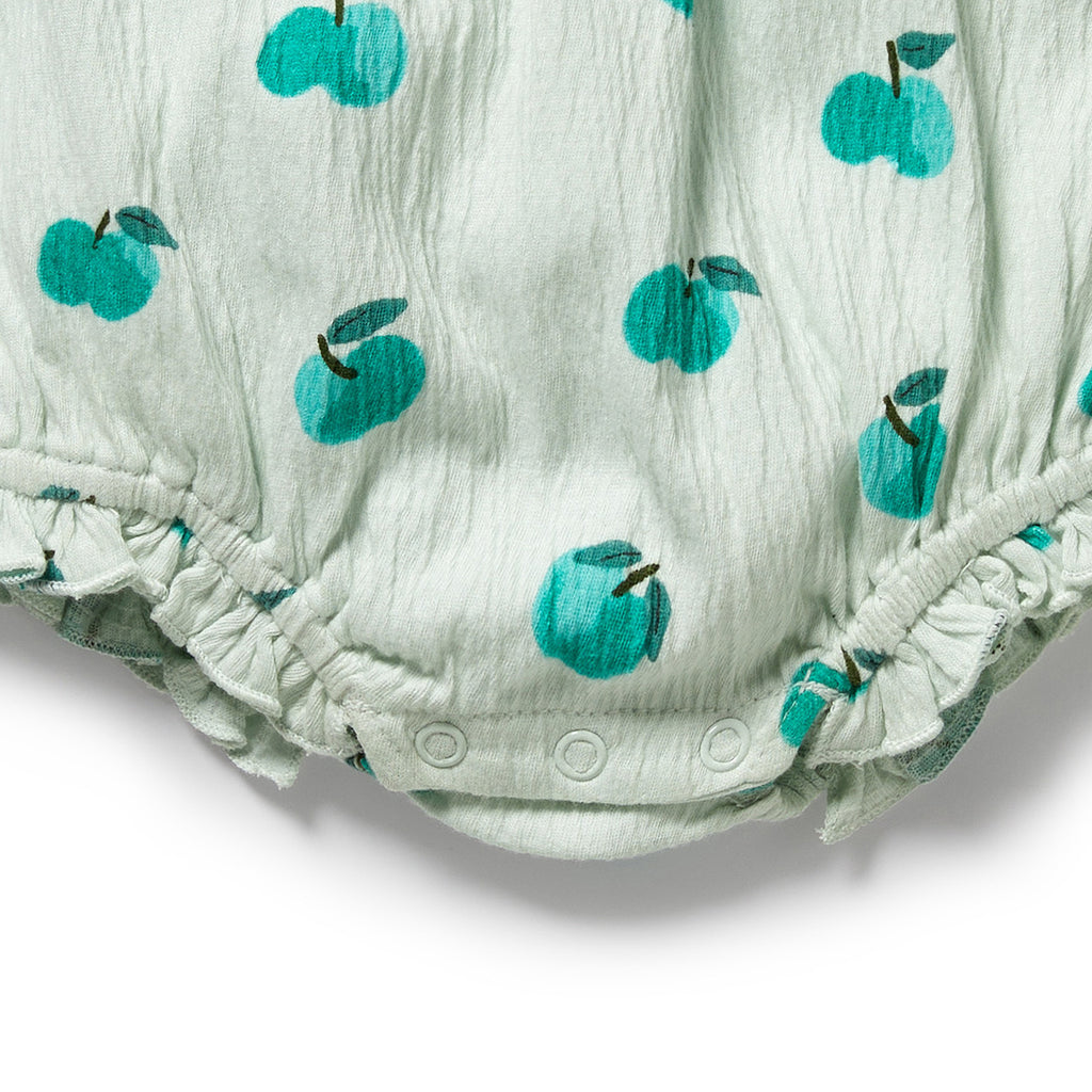 Wilson & Frenchy Organic Tie Playsuit - Apple Papple