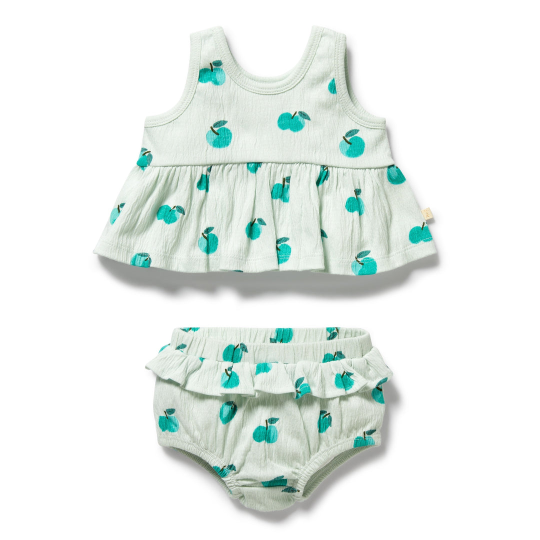 PRE-ORDER - Wilson & Frenchy Organic Ruffle Set - Apple Papple