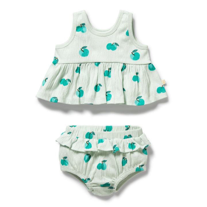 PRE-ORDER - Wilson & Frenchy Organic Ruffle Set - Apple Papple