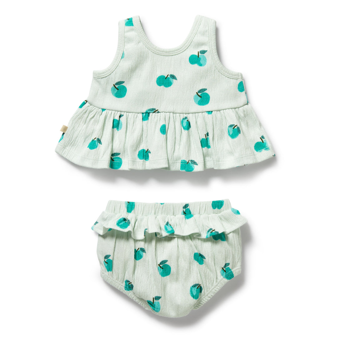 PRE-ORDER - Wilson & Frenchy Organic Ruffle Set - Apple Papple