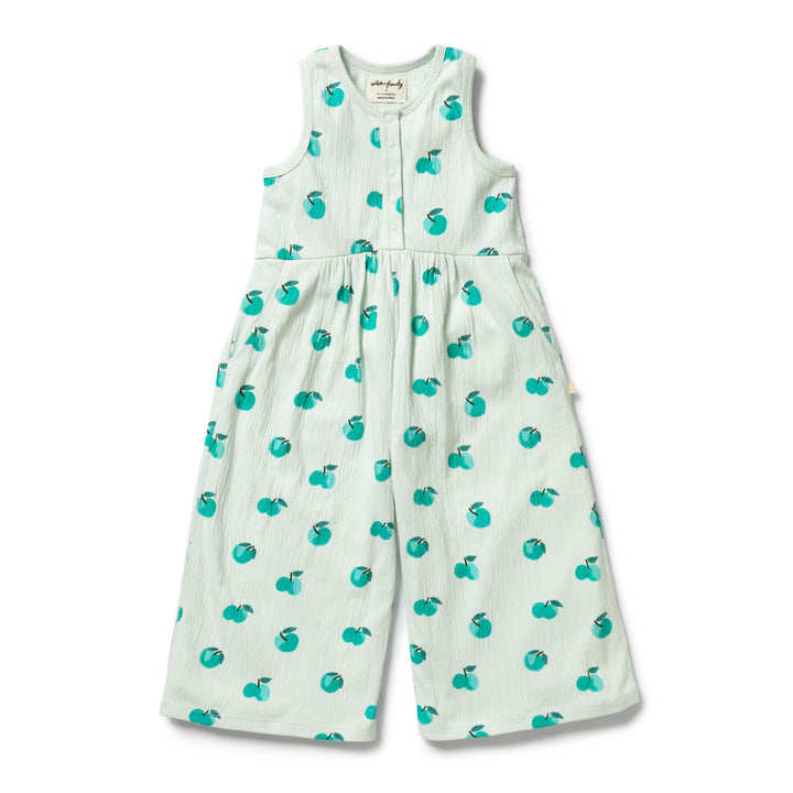 PRE-ORDER - Wilson & Frenchy Organic Crinkle Jumpsuit - Apple Papple