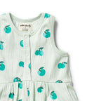 Organic Crinkle Jumpsuit - Apple Papple