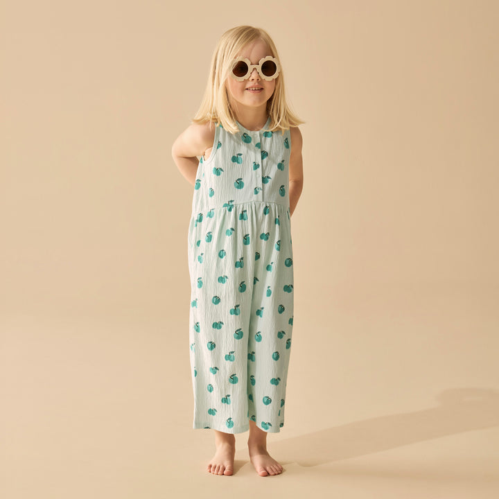 PRE-ORDER - Wilson & Frenchy Organic Crinkle Jumpsuit - Apple Papple