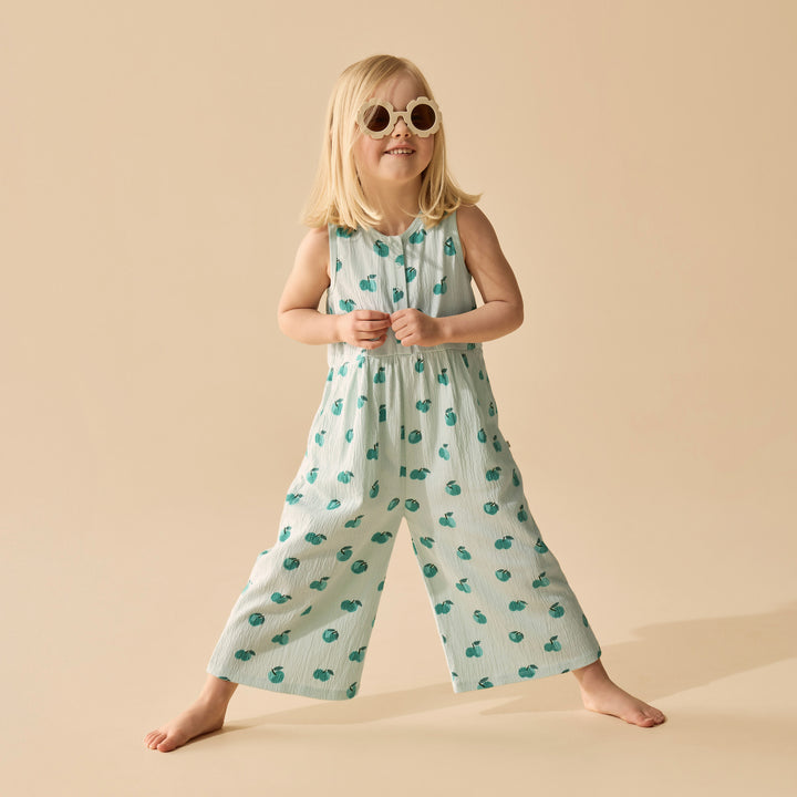 PRE-ORDER - Wilson & Frenchy Organic Crinkle Jumpsuit - Apple Papple