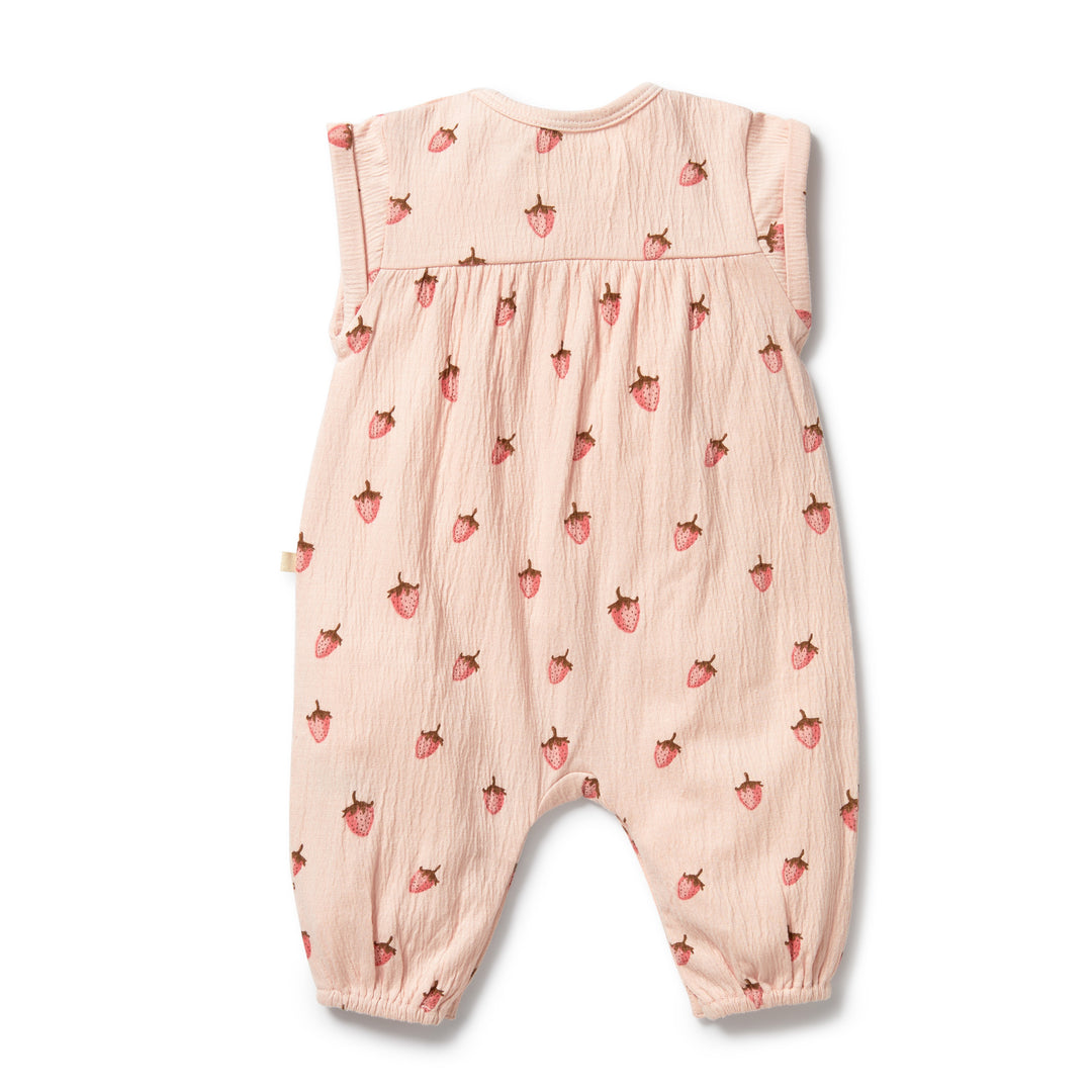 PRE-ORDER - Wilson & Frenchy Organic Growsuit - Strawberry Kisses