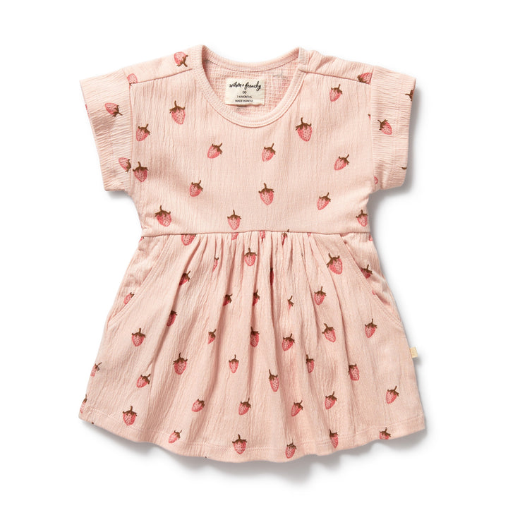 PRE-ORDER - Wilson & Frenchy Organic Dress - Strawberry Kisses