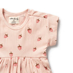 Organic Dress - Strawberry Kisses